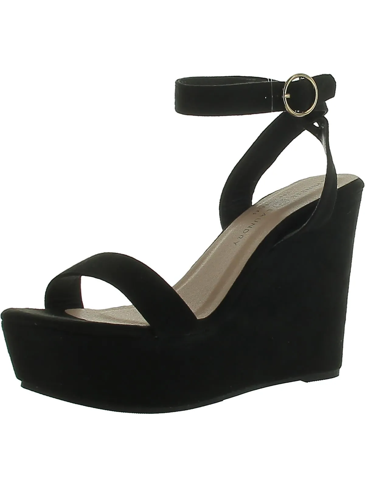 Ellina Womens Faux Suede Platform Wedge Sandals