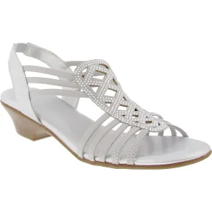 Ellya Womens Rhinestone Manmade Slingback Sandals