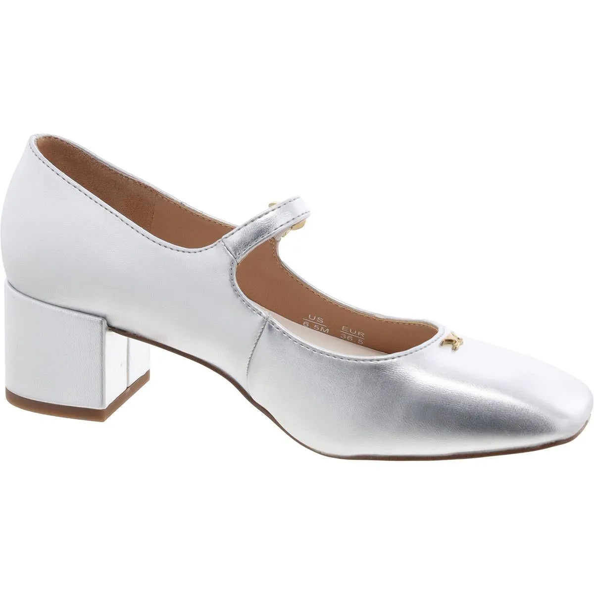 Eloisa Womens Slip On Block Heel Mary Jane Heels
