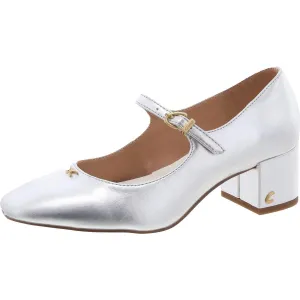 Eloisa Womens Slip On Block Heel Mary Jane Heels