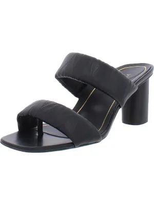 Emaline Womens Leather Slip On Heels