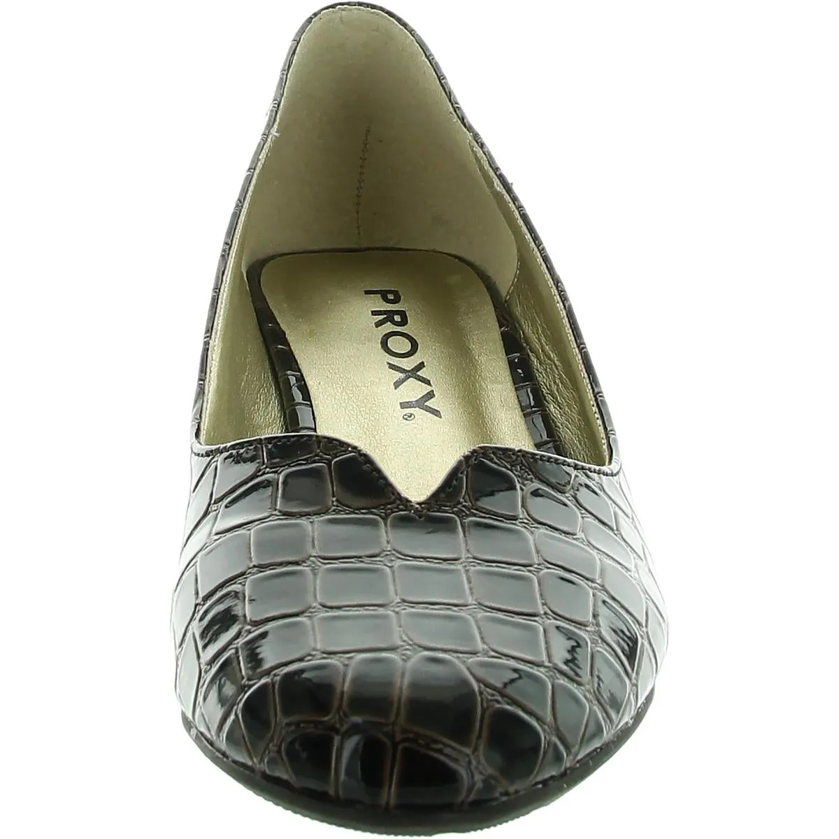 emastine Womens Round Toe Wedge Heels