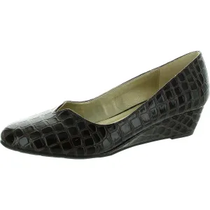 emastine Womens Round Toe Wedge Heels