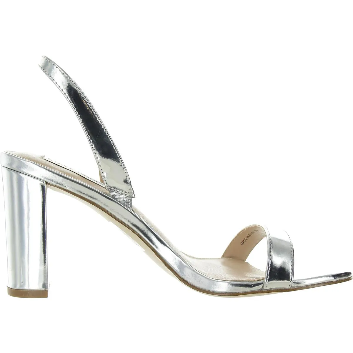 Emilie Womens Metallic Leather Block Heel