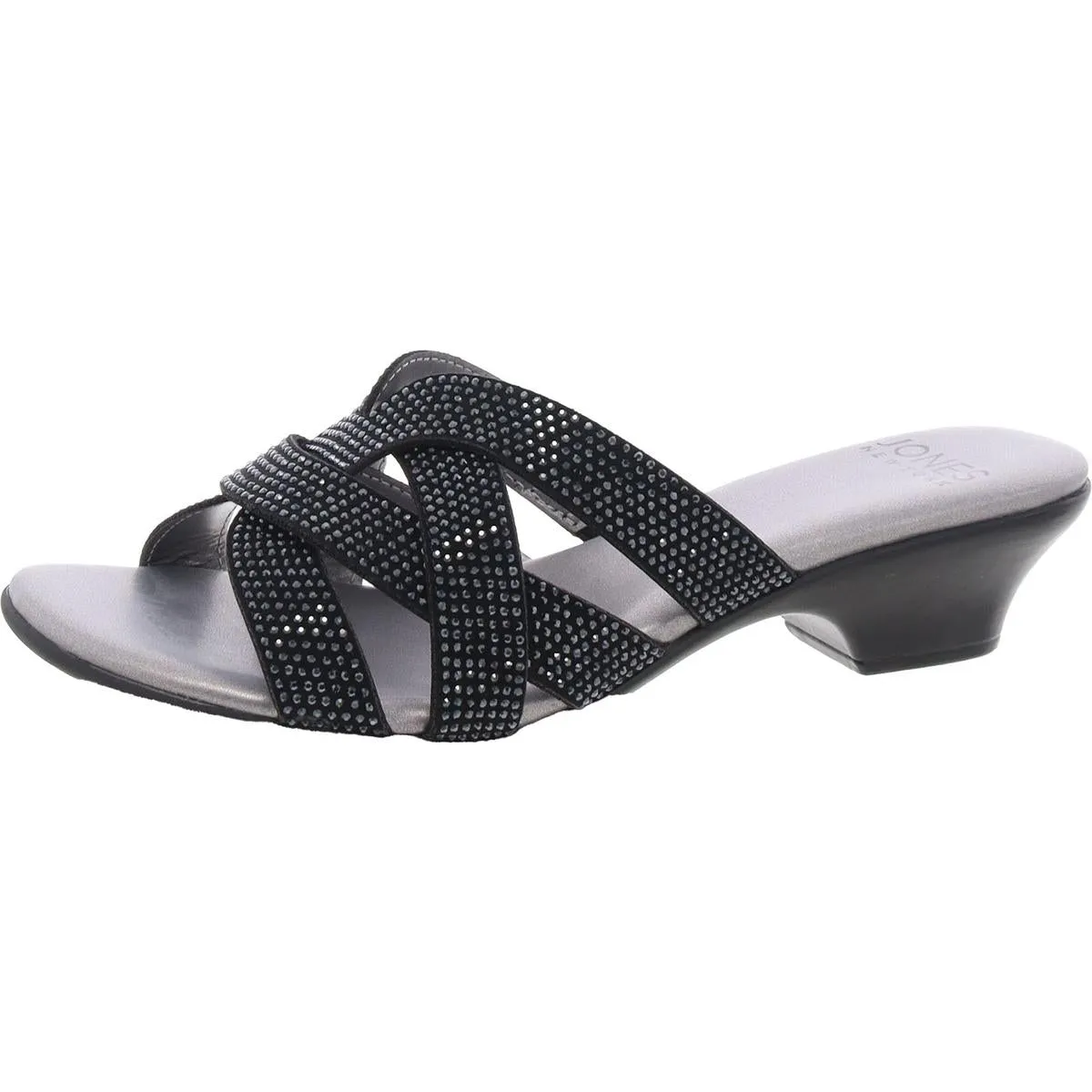 Enny Womens Rhinestone Criss Cross Strappy Sandals