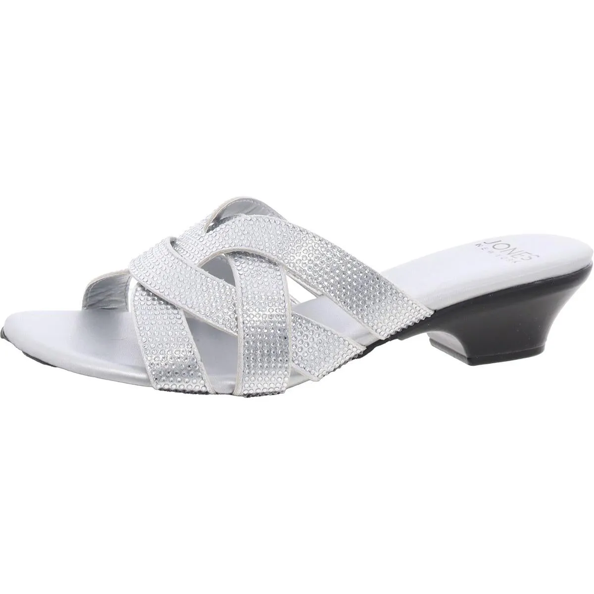 Enny Womens Rhinestone Criss Cross Strappy Sandals
