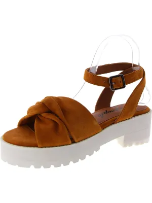 ESSEX SANDAL Womens Leather Ankle Strap Platform Sandals