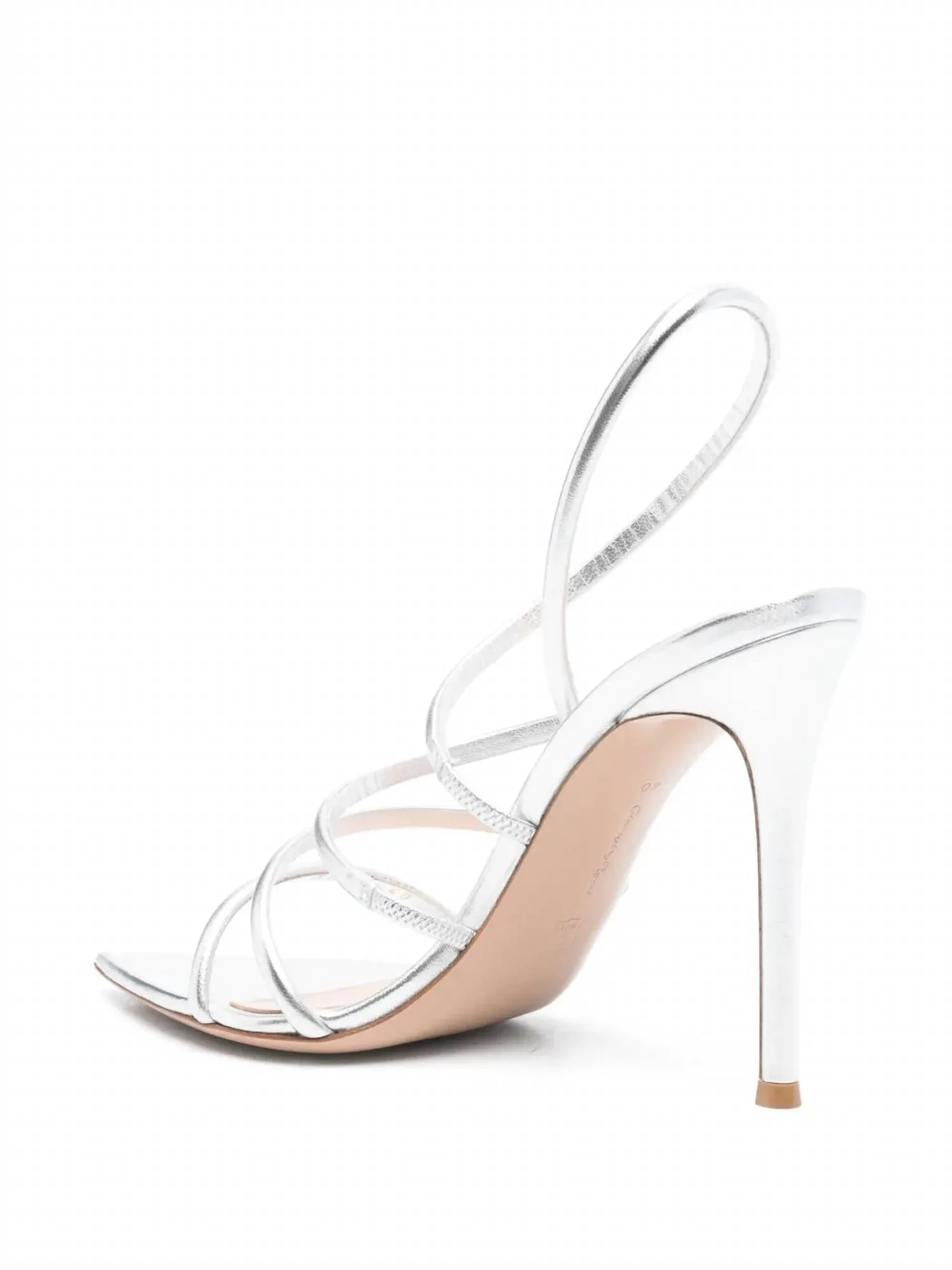 Ettie 105 Stiletto Heel In Silk Silver