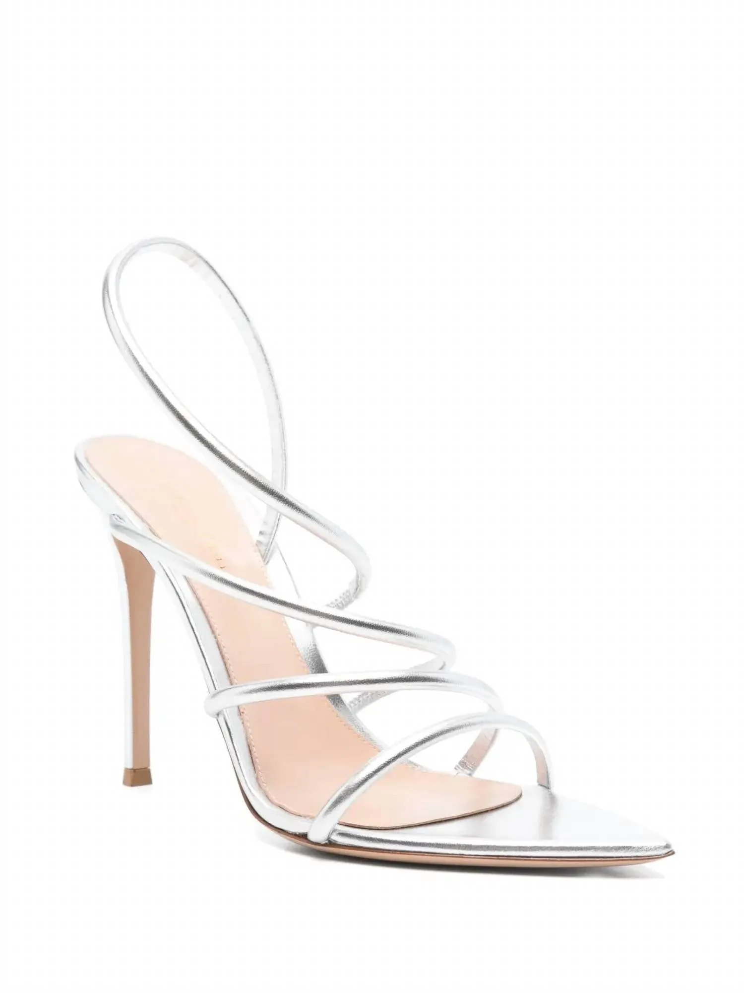 Ettie 105 Stiletto Heel In Silk Silver