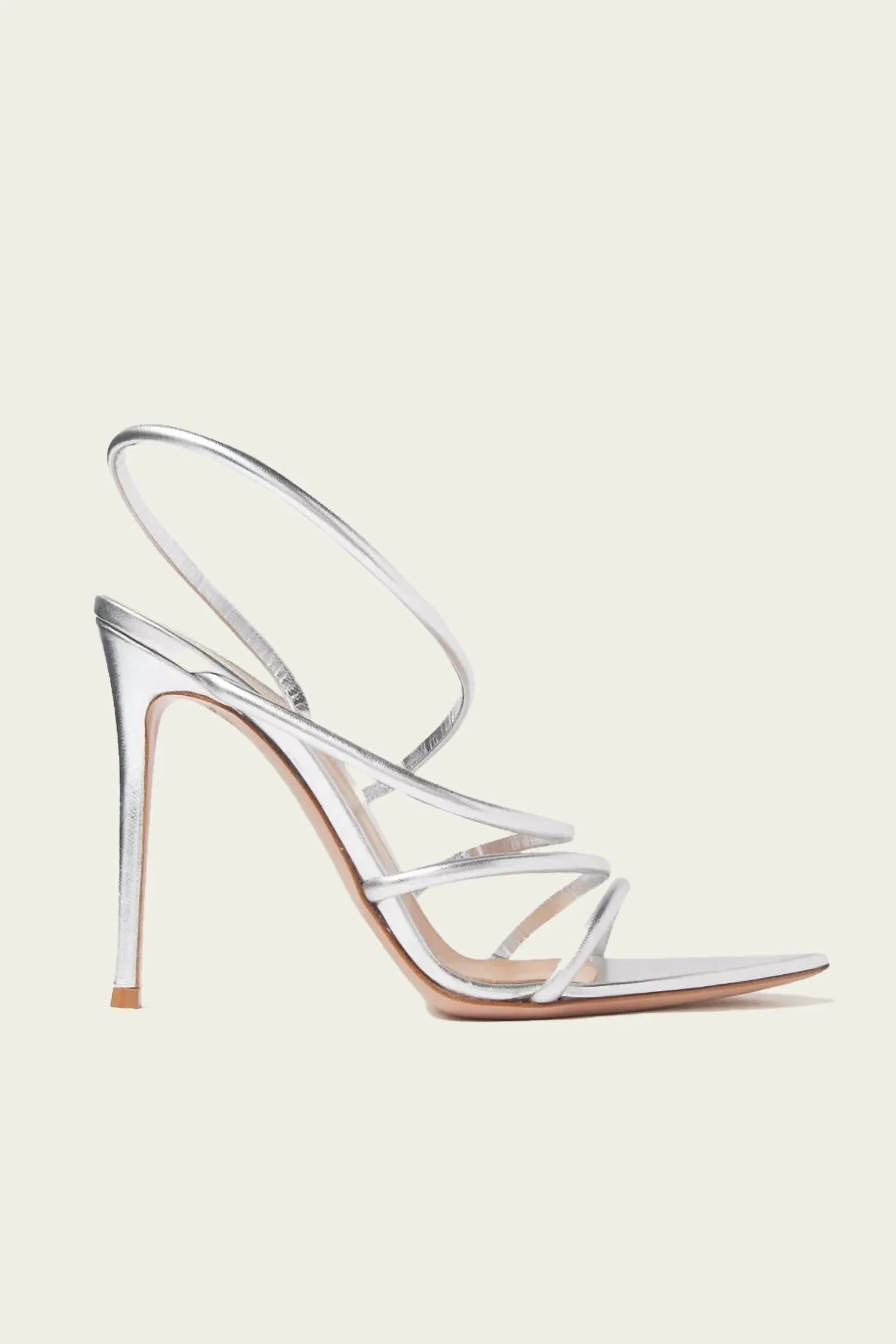 Ettie 105 Stiletto Heel In Silk Silver
