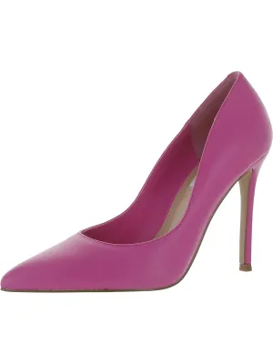 Evelyn Womens Leather Pointed Toe Pumps