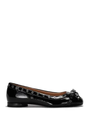 Eyelets Bow Ballerinas