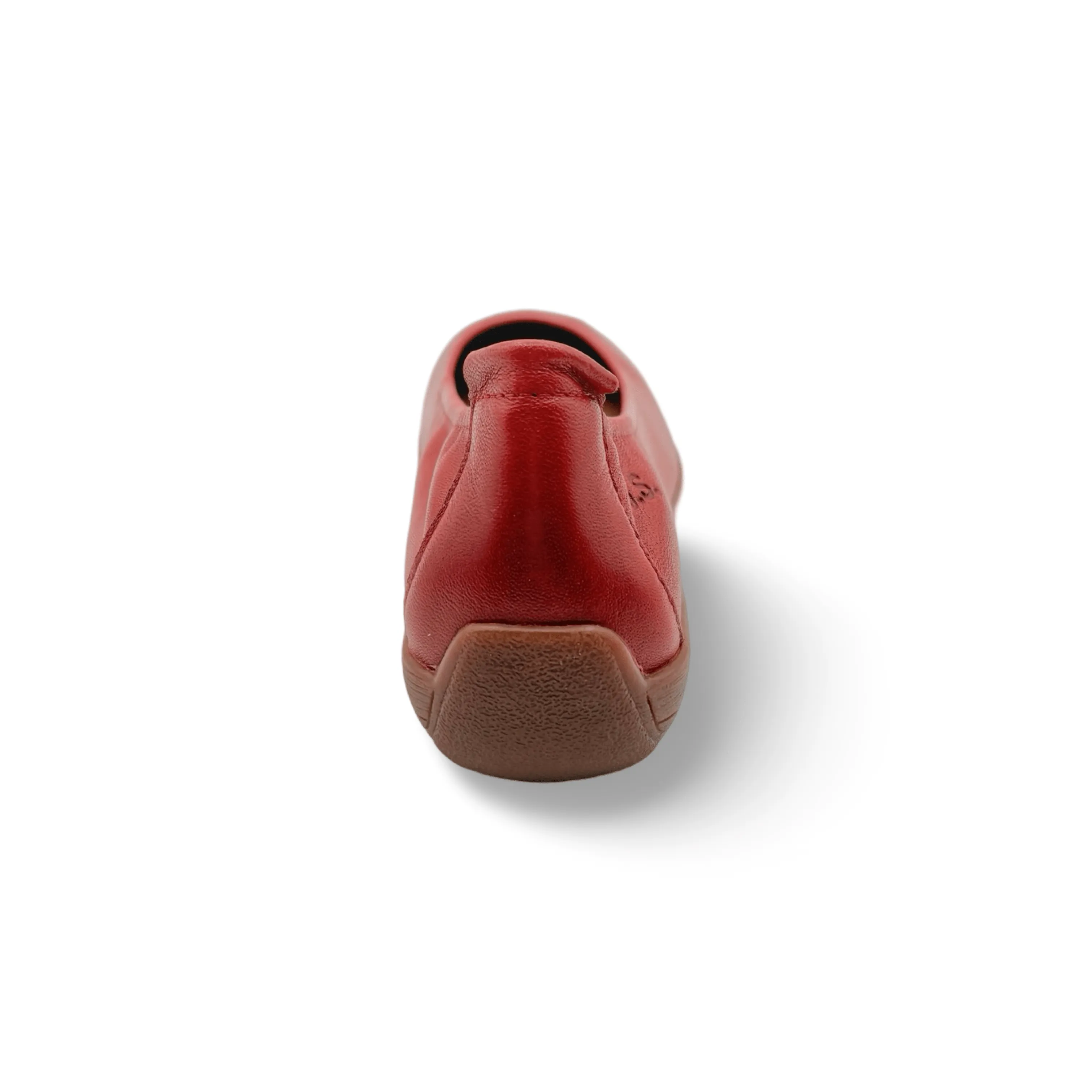 Fenja Red Leather Flat