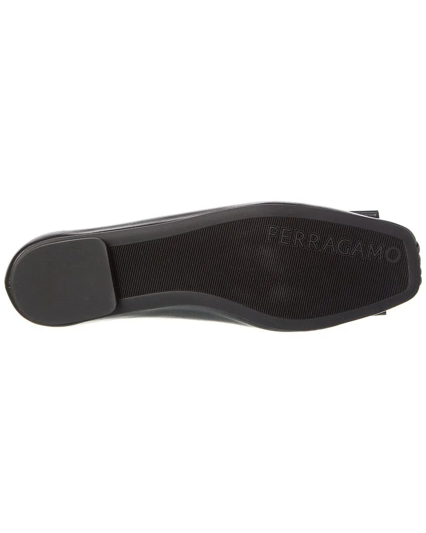 Ferragamo Lina Leather Ballet Flat