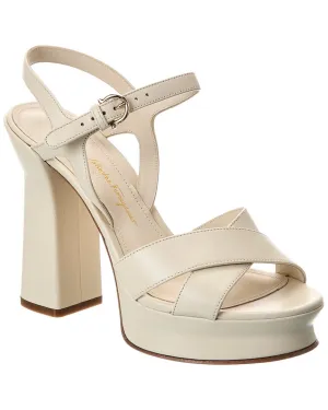 Ferragamo Sonya Leather Platform Sandal
