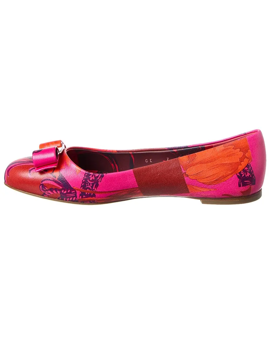 Ferragamo Varina Leather Flat