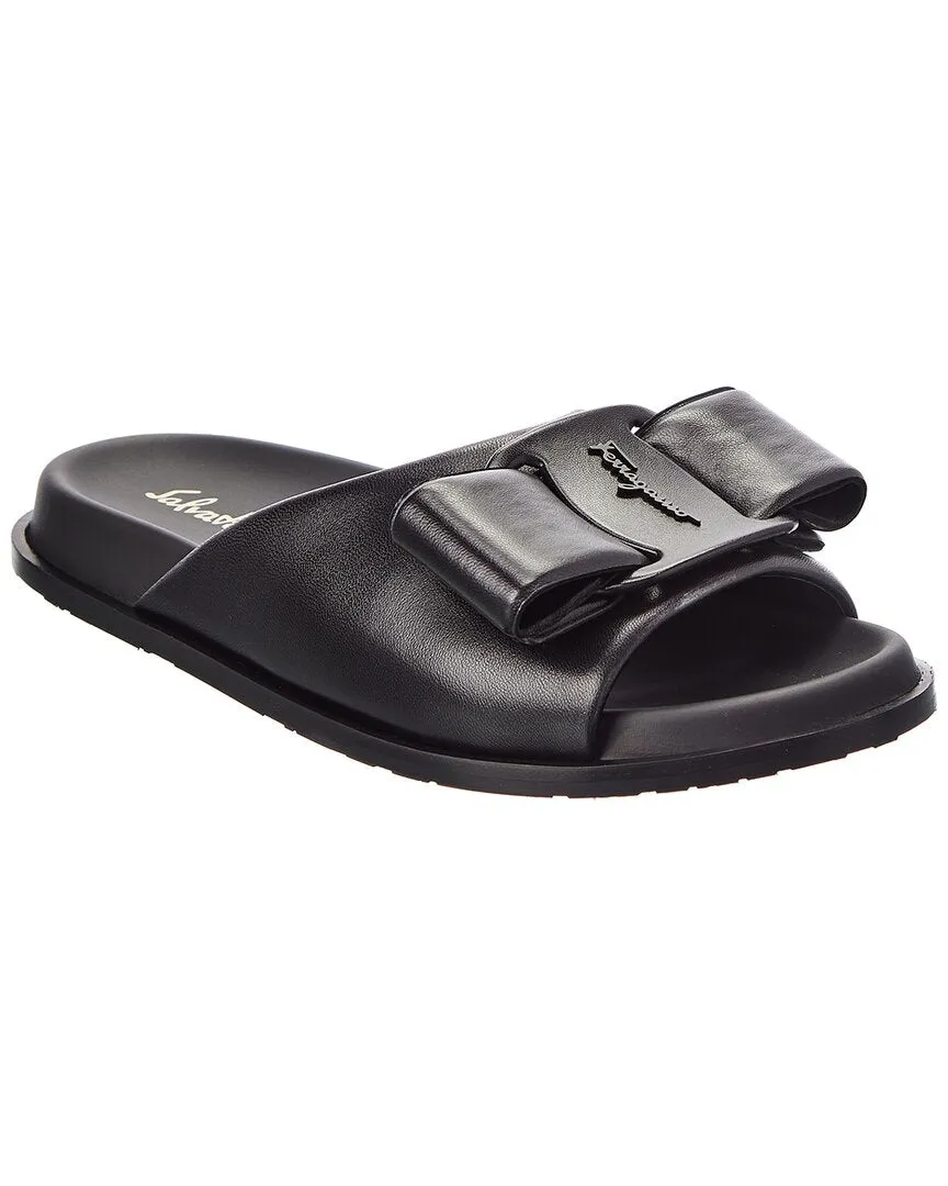 Ferragamo Viva Bow Leather Slide