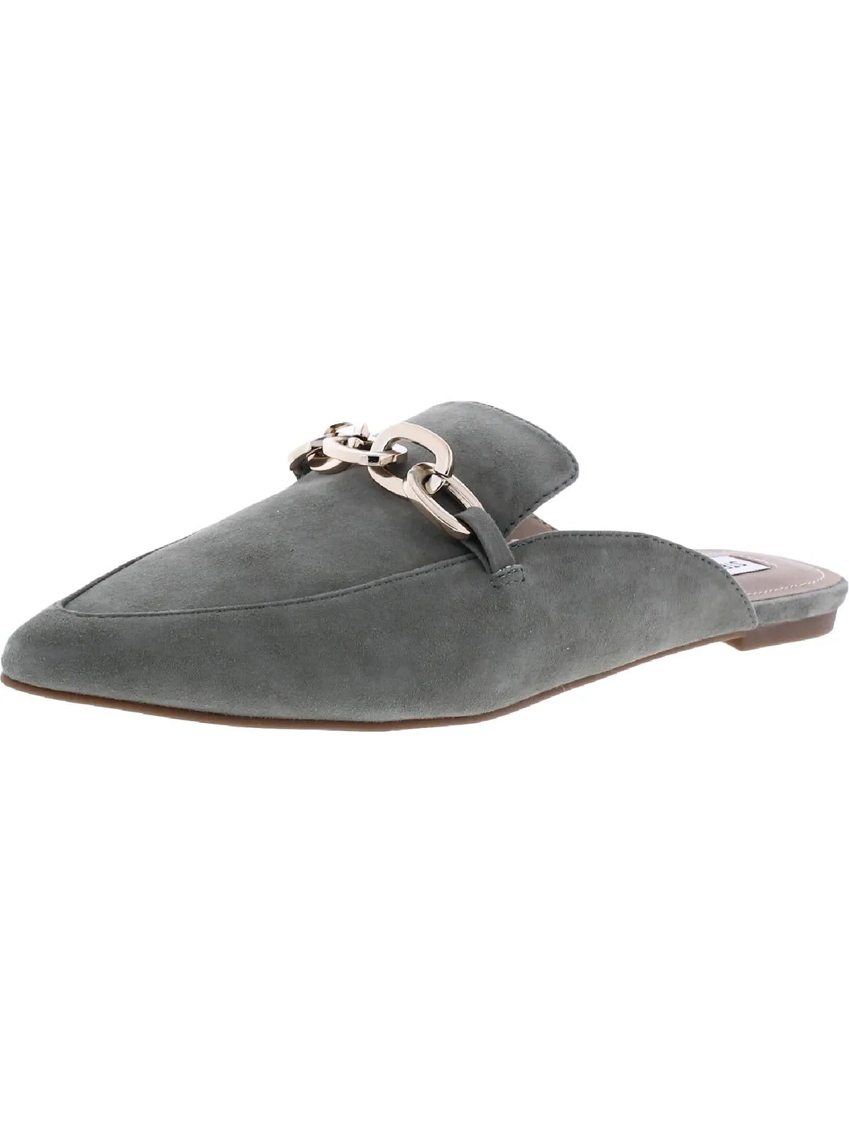 Finish Womens Suede Embellished Mules