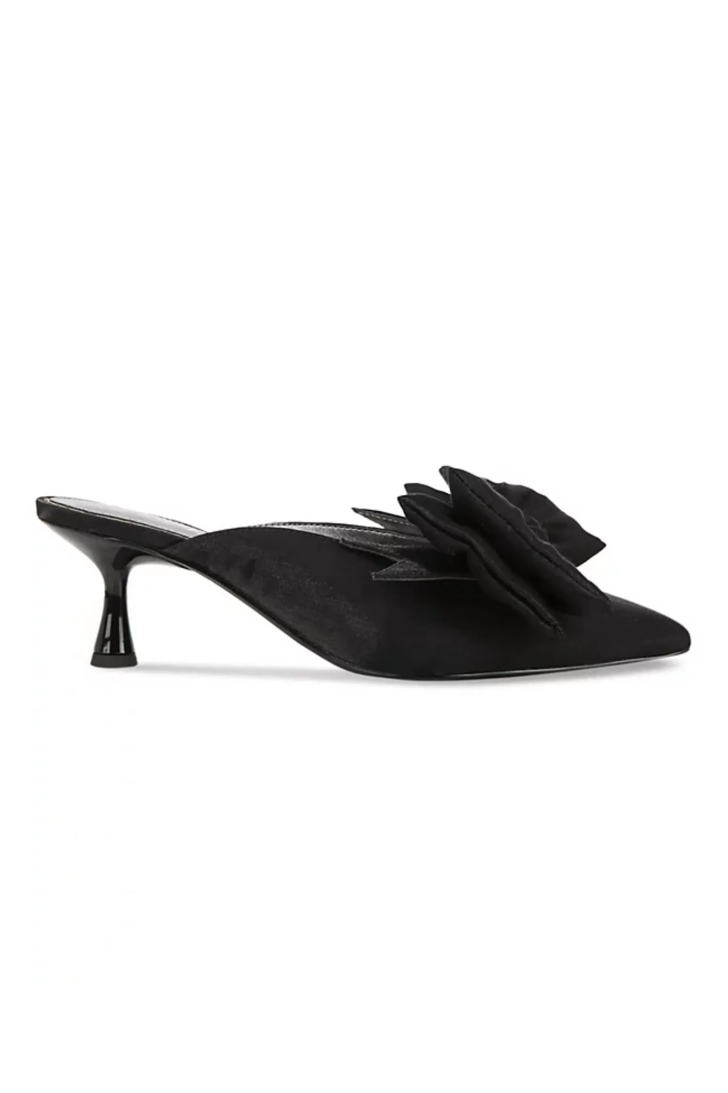 Fiona Bow Mule In Black
