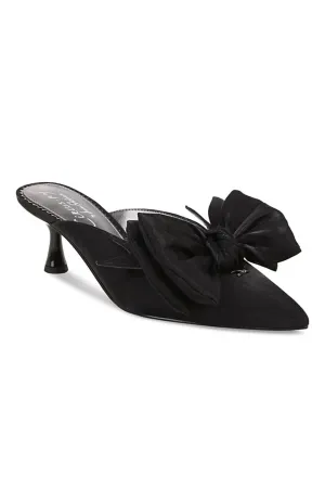 Fiona Bow Mule In Black