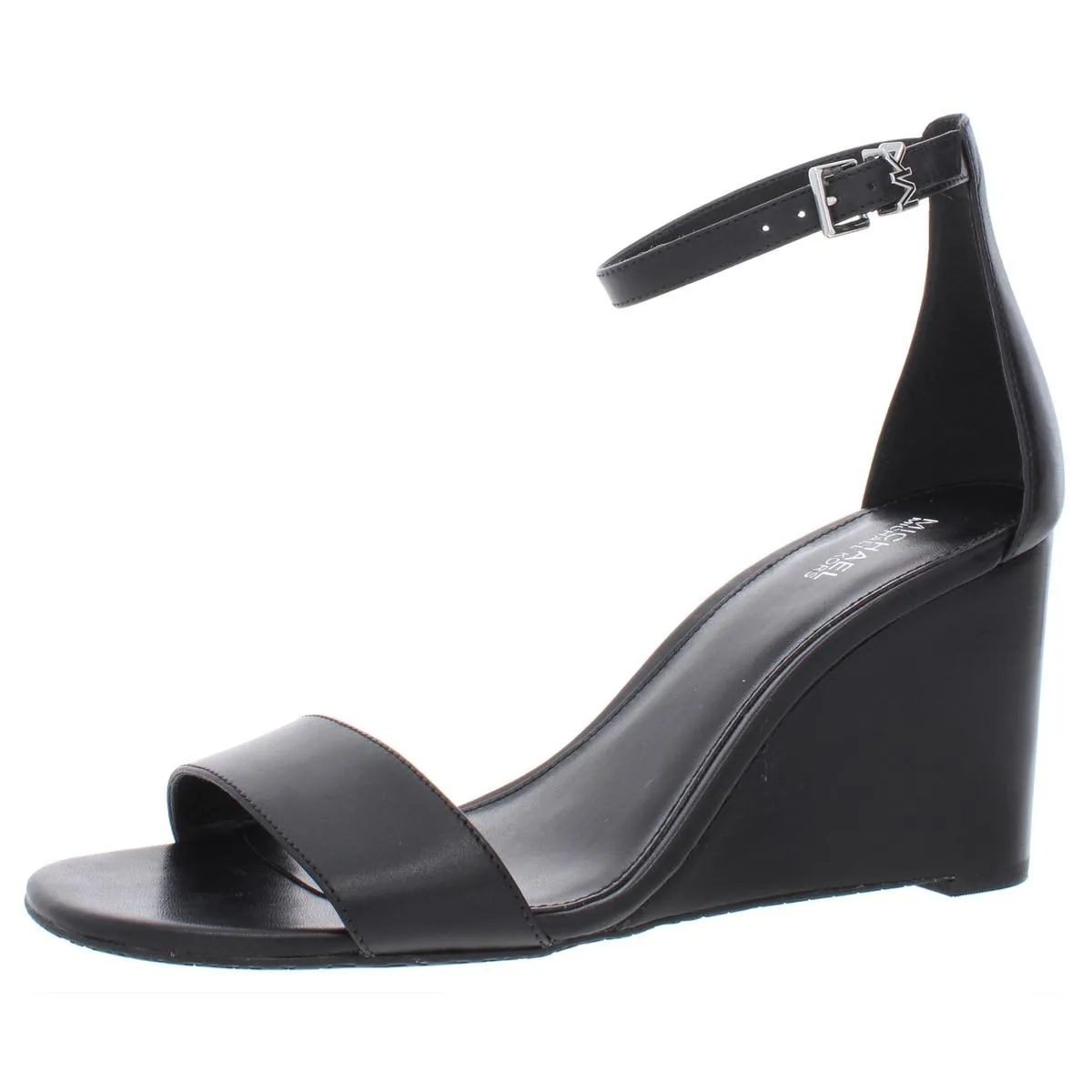 Fiona Womens Stacked Ankle Strap Wedge Sandals