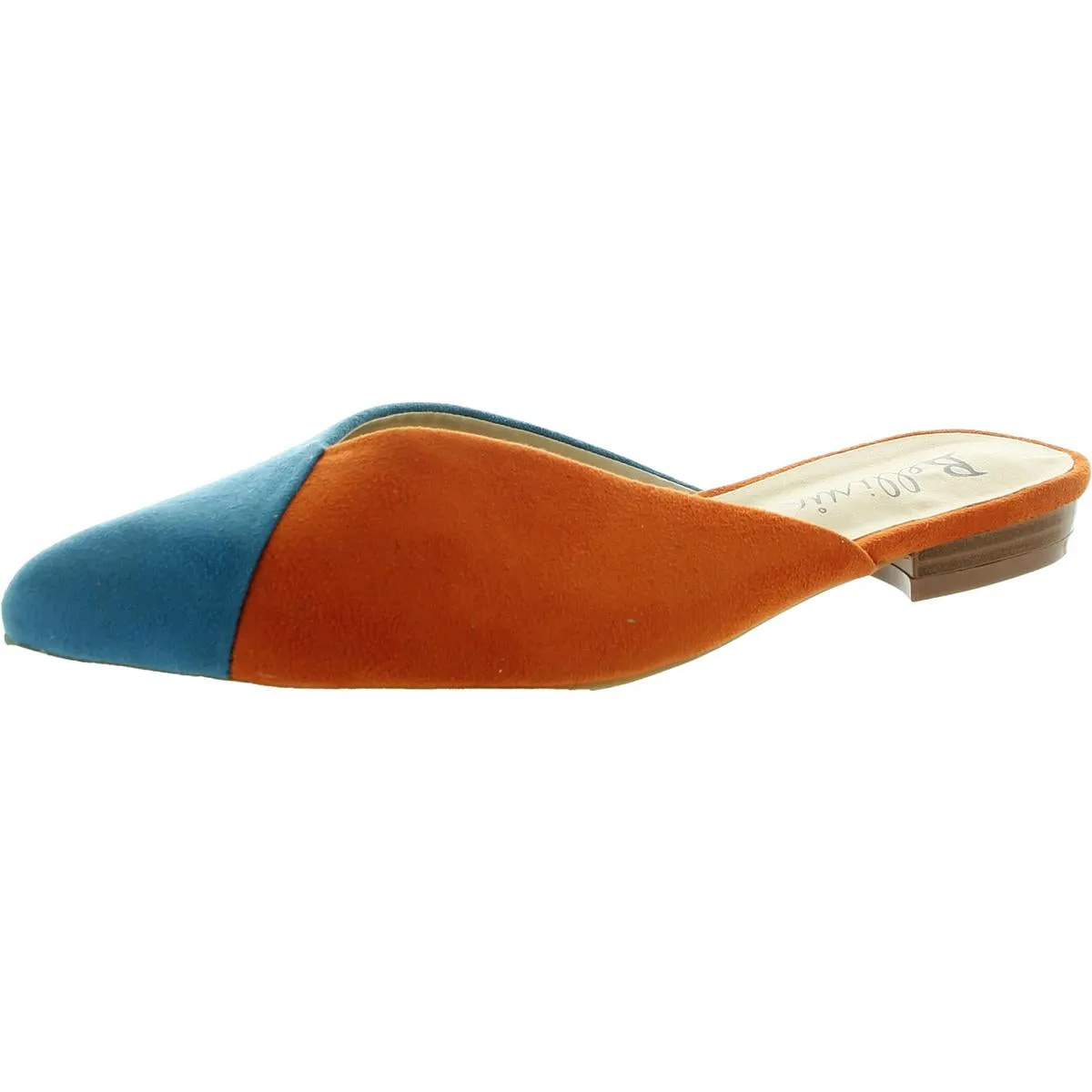 Flex Womens Faux Leather Almond Toe Mules