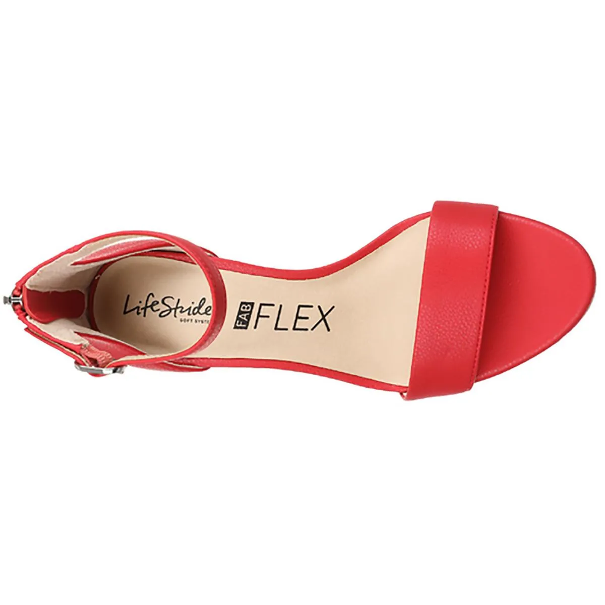Florence Womens Pebbled Faux Leather Ankle Strap