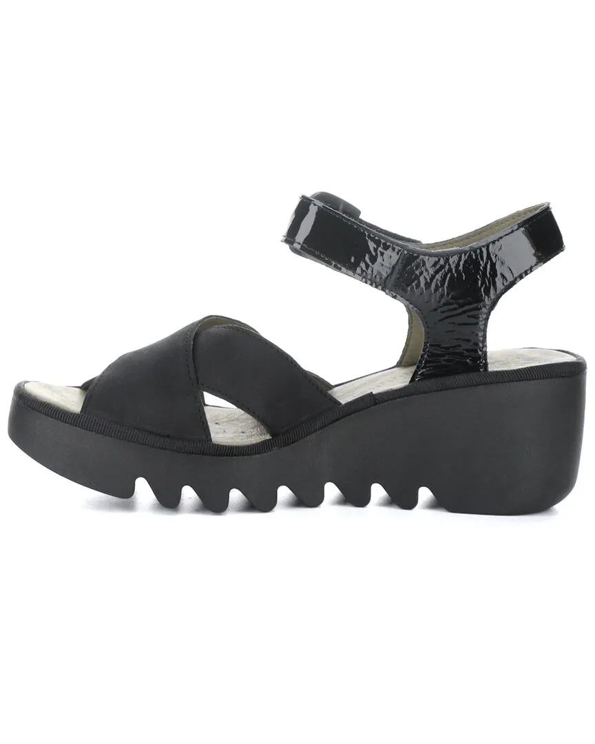 FLY London Bace Suede & Patent Sandal