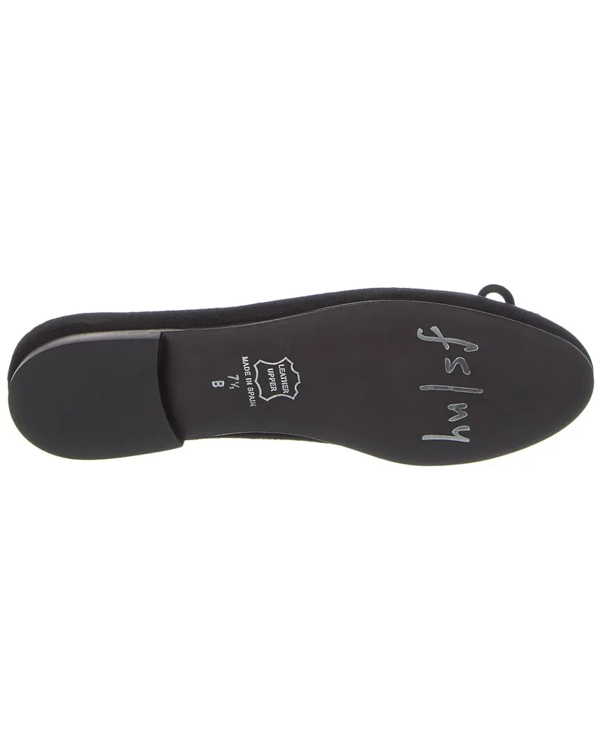 French Sole Emerald Suede Flat