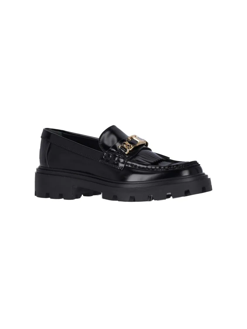 Fringed' Moccasins  Black