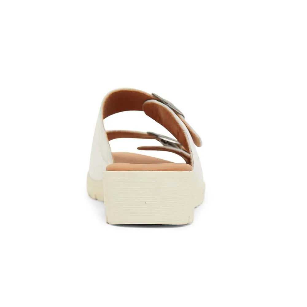 Gadget Slide in White Leather