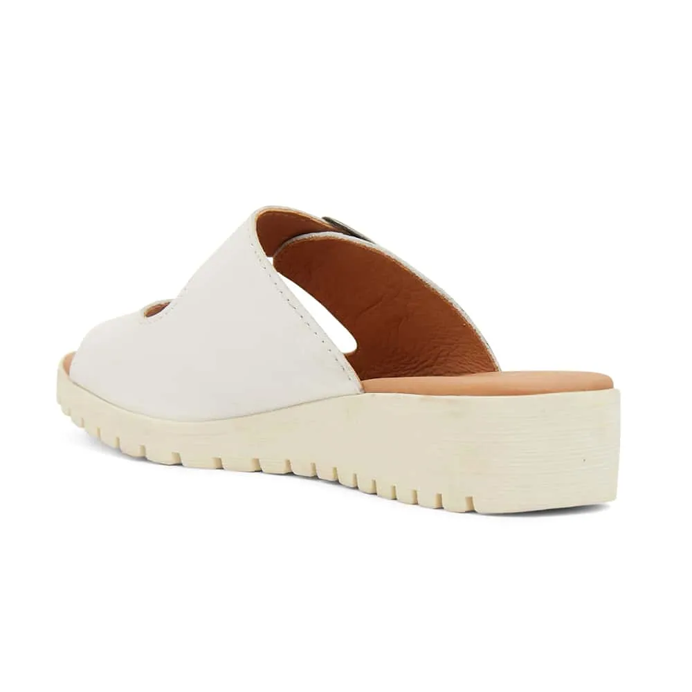 Gadget Slide in White Leather