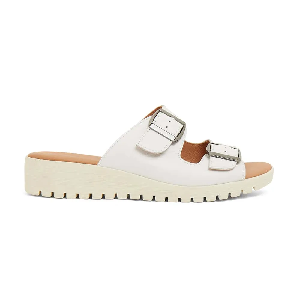 Gadget Slide in White Leather