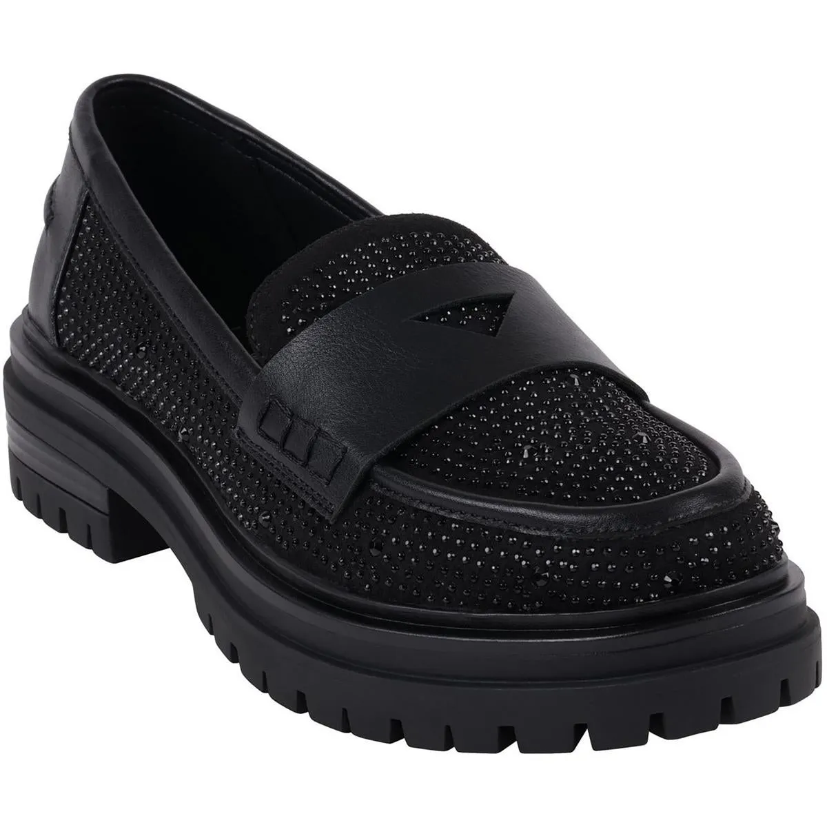 GALEN Womens Rhinestone Man Made Loafers