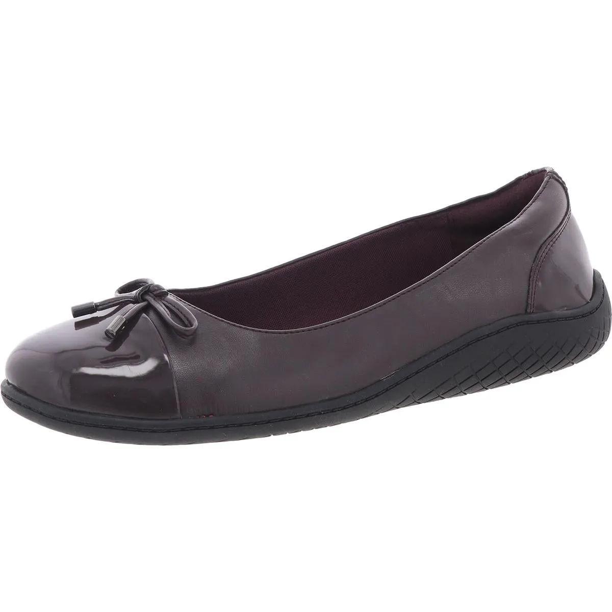 Gerdine 3 Womens Patent Toe Cap Ballet Flats