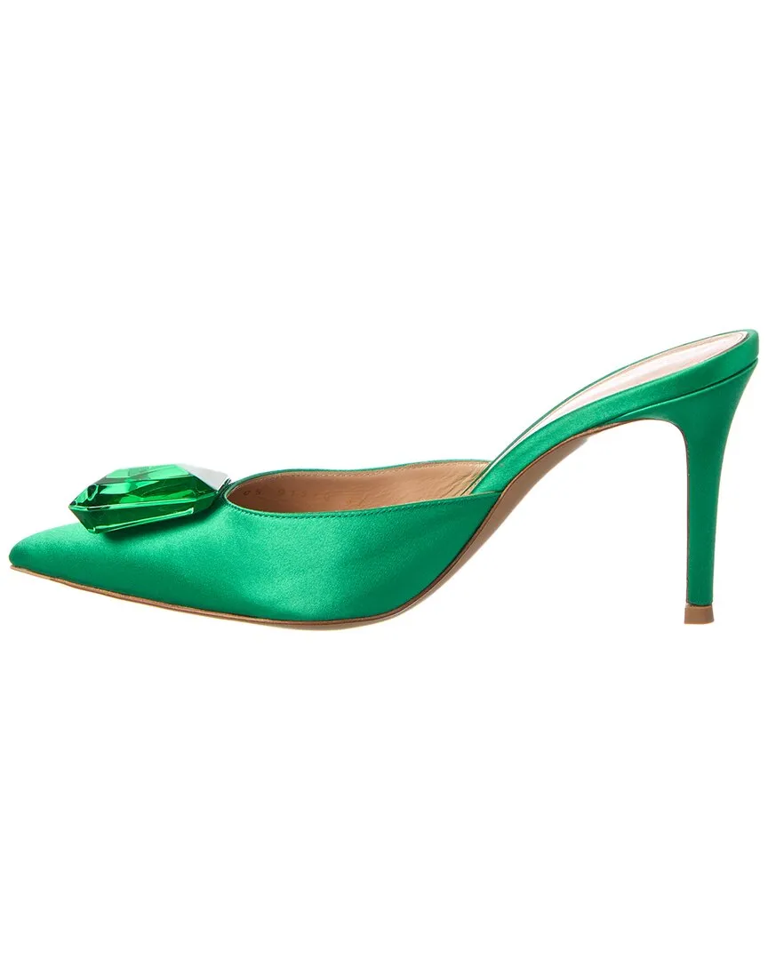 Gianvito Rossi Jaipur Satin & Leather Mule