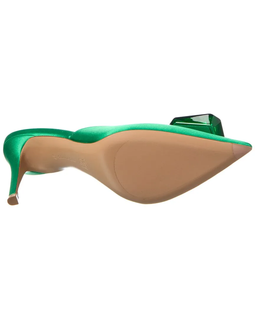 Gianvito Rossi Jaipur Satin & Leather Mule