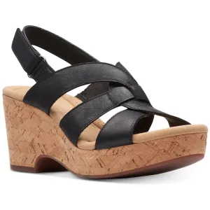 Giselle Beach Womens Open Toe Slip On Wedge Sandals