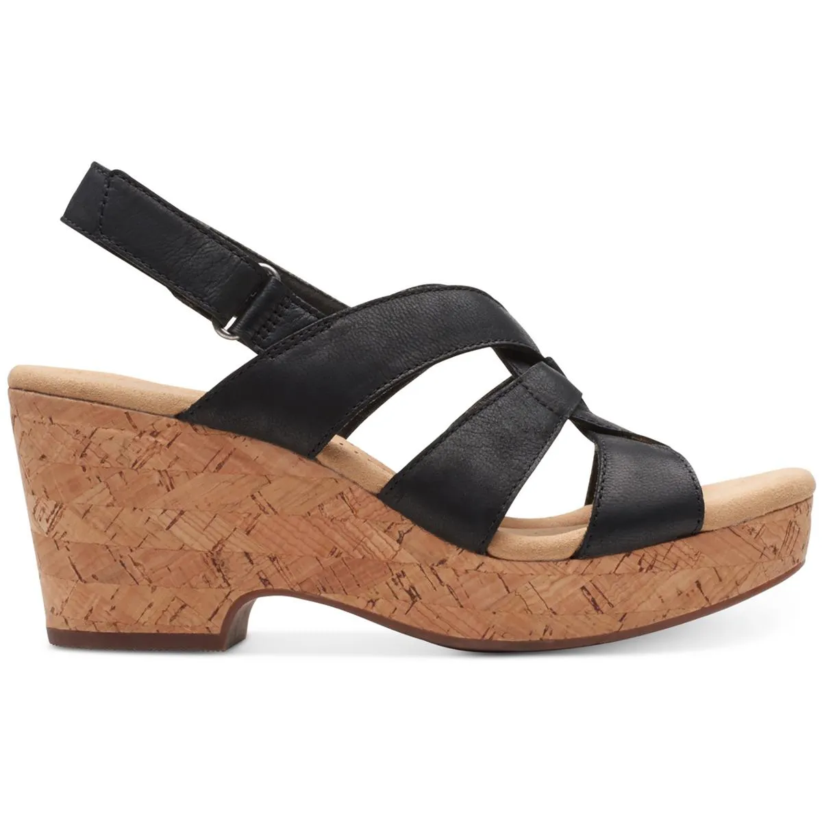 Giselle Beach Womens Open Toe Slip On Wedge Sandals