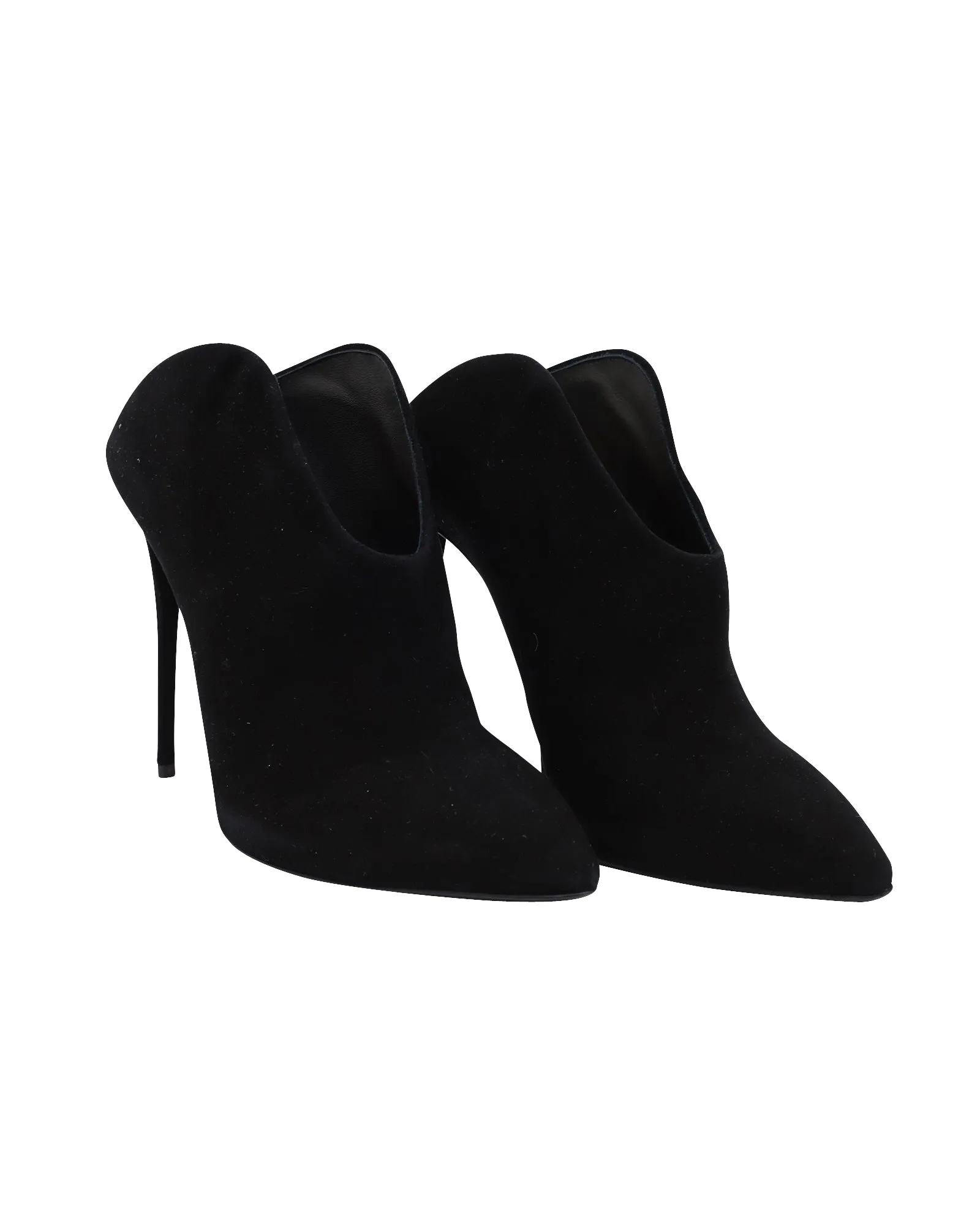 Giuseppe Zanotti Olinda Pointed Toe Mules in Black Suede