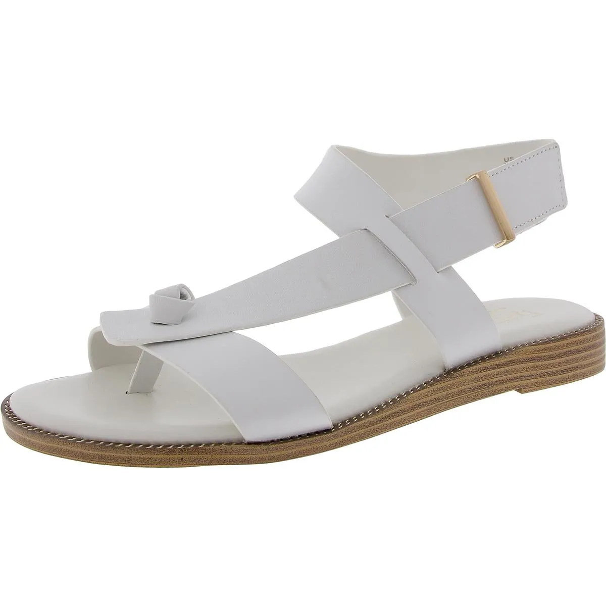Glenni Womens Padded Insole Leather Thong Sandals