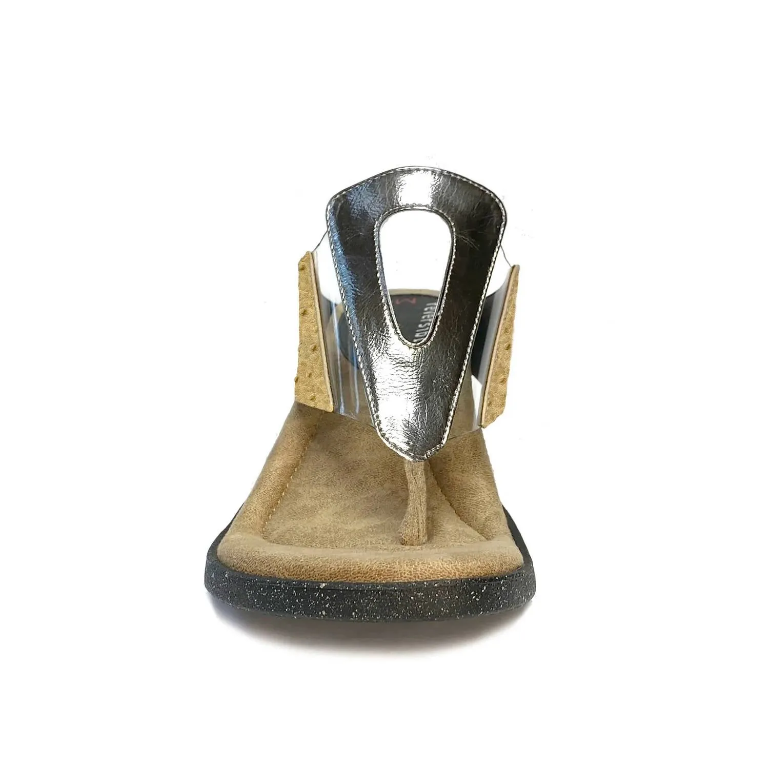 Grazia Reversible Sandal In Tan/black