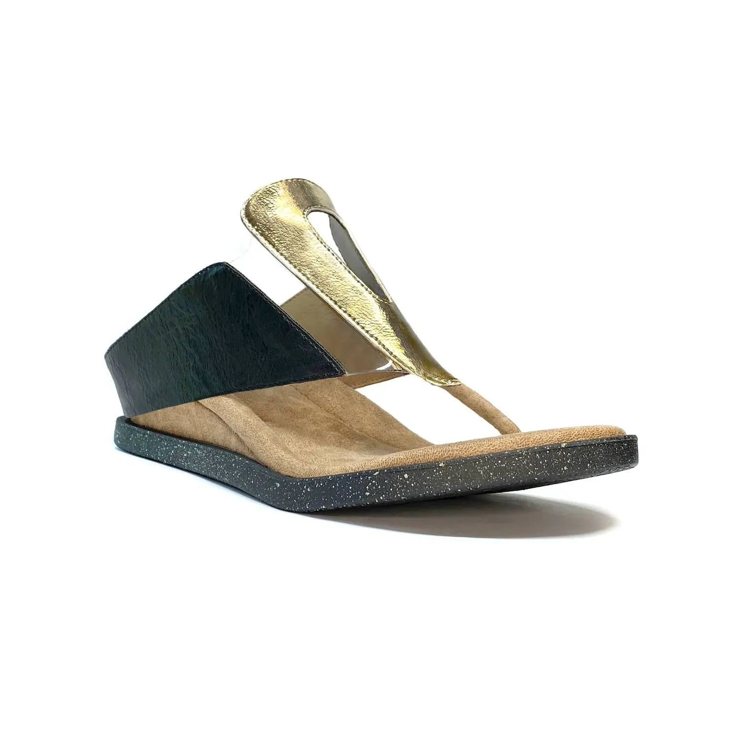 Grazia Reversible Sandal In Tan/black