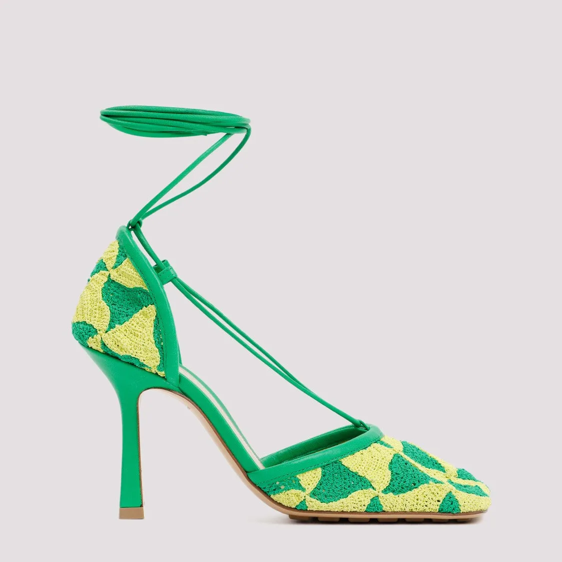 Green Ad Yellow Stretch Sandals