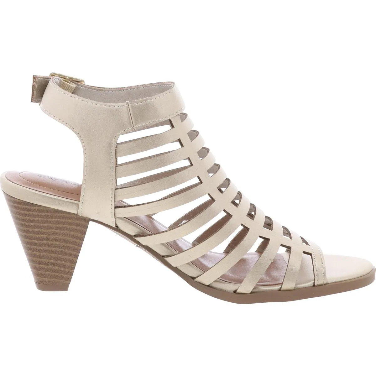 HAILEYY SHOOTIE Womens Metallic Manmade Wedge Sandals