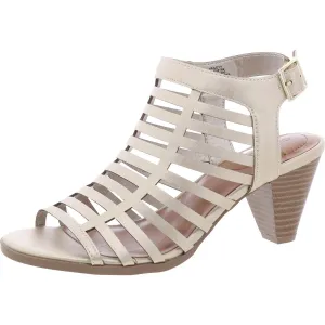 HAILEYY SHOOTIE Womens Metallic Manmade Wedge Sandals