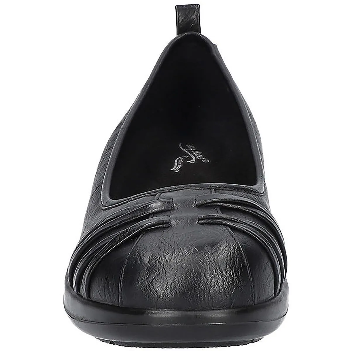 Haley Womens Faux Leather Slip On Flats Shoes