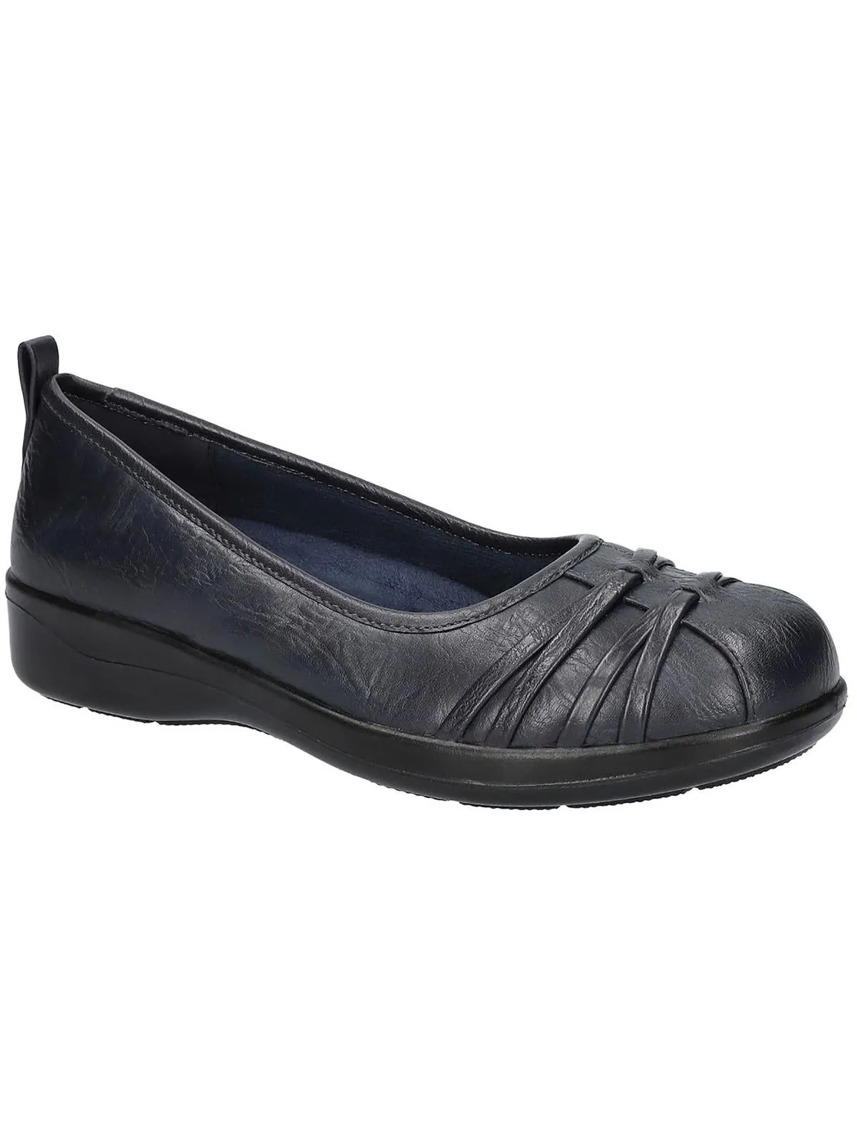 Haley Womens Faux Leather Slip On Flats Shoes