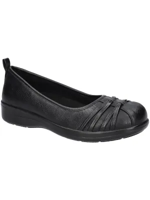 Haley Womens Faux Leather Slip On Flats Shoes