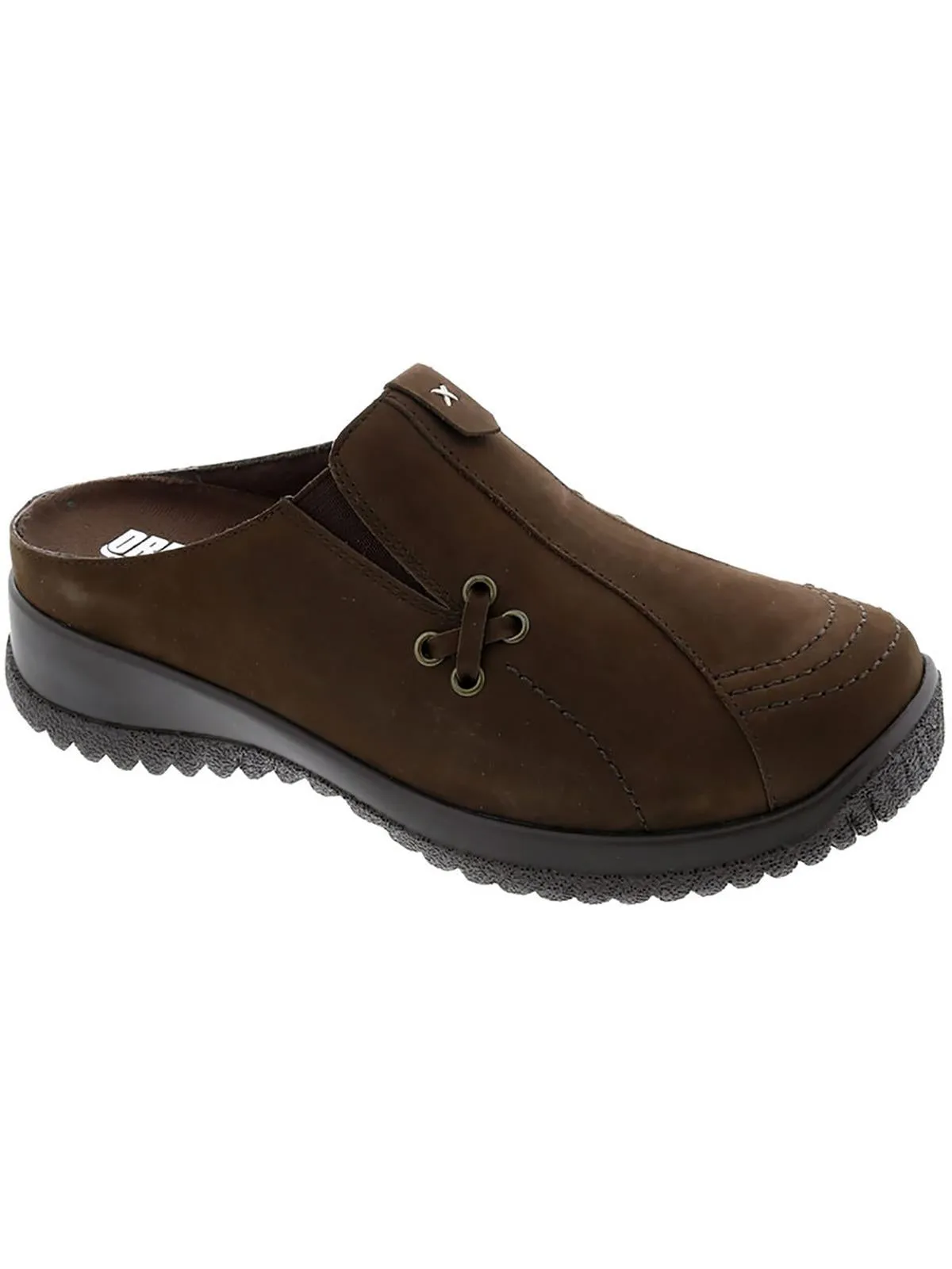 Hannah  Womens Leather Slip On Mules